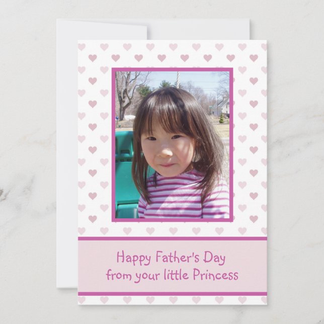 Tarjeta Festiva Día de los Padres Fotográficos Personalizados de M (Anverso)