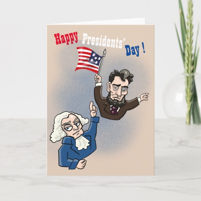 Tarjeta Festiva ¡Día de los Presidentes! (Anverso)