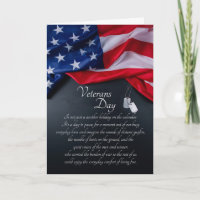 Día de los Veteranos Bandera Americana y Placas de