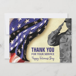 Tarjeta Festiva DÍA DE LOS VETERANOS Patrióticos