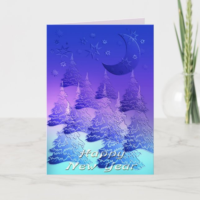 Tarjeta Festiva Día de s del Año Nuevo ' (Anverso)