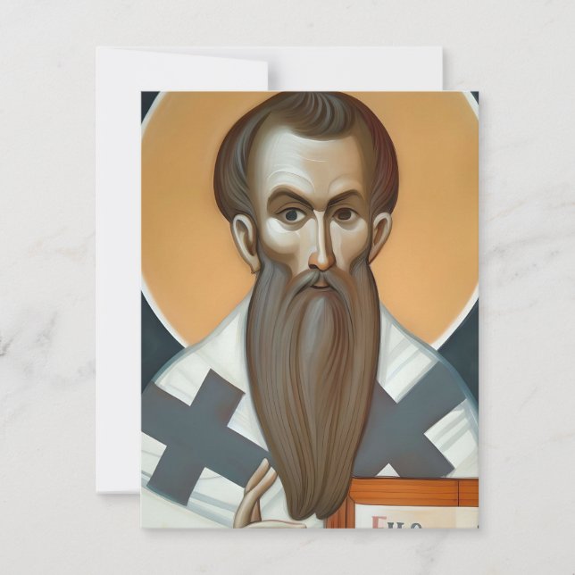 Tarjeta Festiva Día de San Basil, 1 de enero (Anverso)