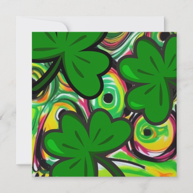 Tarjeta Festiva Día de San Patricio (Anverso)