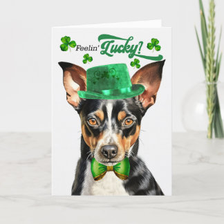 Tarjeta Festiva Día de San Patricio de Rat Terrier
