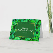 Día de San Patricio Feliz con Trébol en verde