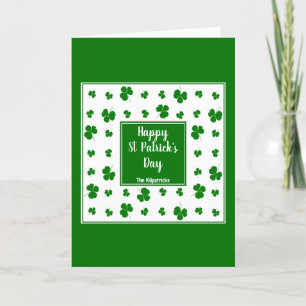 Tarjeta Festiva Día de San Patricio Irlanda bendice patrón de Sham