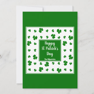 Tarjeta Festiva Día de San Patricio Irlanda bendice patrón de Sham