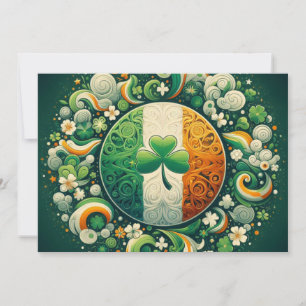 Tarjeta Festiva Día de San Patricio irlandés/Irlanda 