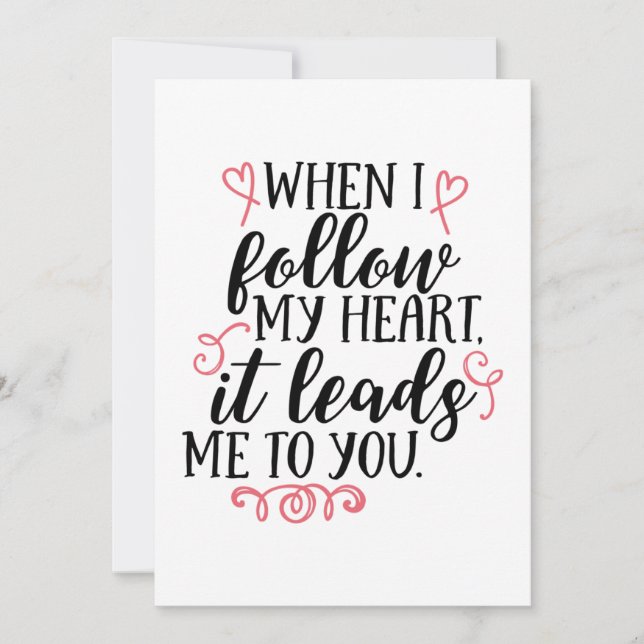 Tarjeta Festiva Día de San Valentín (Anverso)