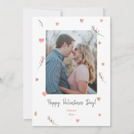 Tarjeta Festiva Día de San Valentín acuarela Corazones Pastel Rubo