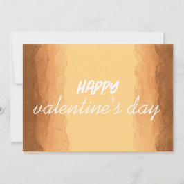 Tarjeta Festiva Día de San Valentín Amarillo - Marrón