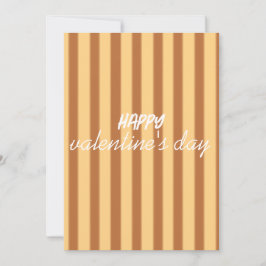Tarjeta Festiva Día de San Valentín Amarillo - Marrón