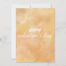Tarjeta Festiva Día de San Valentín Amarillo - Marrón