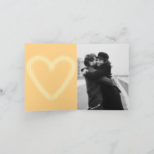 Tarjeta Festiva Día de San Valentín Amarillo - Marrón