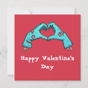 Tarjeta Festiva Día de San Valentín Amor Zombie