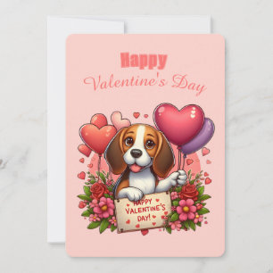 Tarjeta Festiva Día de San Valentín - Beagle 3 - 