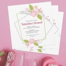 Tarjeta Festiva Día de San Valentín Brunch Galentines Mimosa Fiest