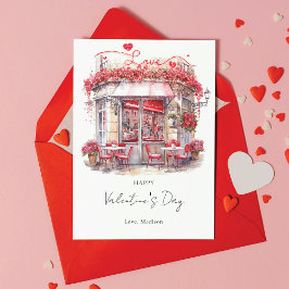 Tarjeta Festiva Día de San Valentín Caffe Elegante Personalizado