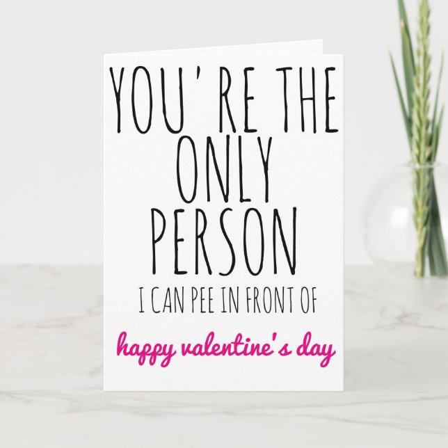 Tarjeta Festiva Día de San Valentín Card, eres la única persona (Anverso)
