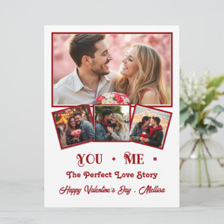 Tarjeta Festiva Día de San Valentín con Foto Personalizada Lindo