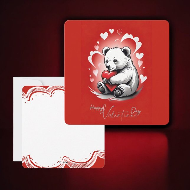 Tarjeta Festiva Día de San Valentín con Oso Teddy Rico (Subido por el creador)