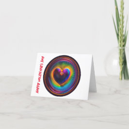 Tarjeta Festiva Día de San Valentín Corazón Arcoíris Arte Digital