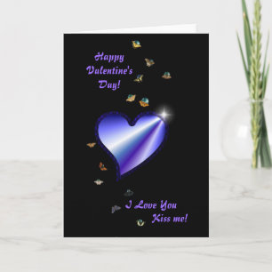 Tarjeta Festiva Día de San Valentín Corazón de arcoíris con estrel