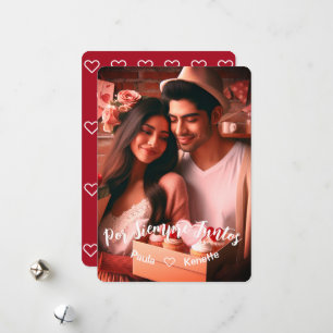 Tarjeta Festiva Día de San Valentín Corazones de Caramelo Foto Per