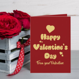 Tarjeta Festiva Día de San Valentín Corazones Lindos