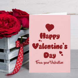 Tarjeta Festiva Día de San Valentín Corazones Lindos