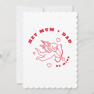 Tarjeta Festiva Día de San Valentín Cupid Heart Love Custom Name