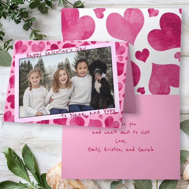 Tarjeta Festiva Día de San Valentín de abuelos de foto en ángulo (Subido por el creador)