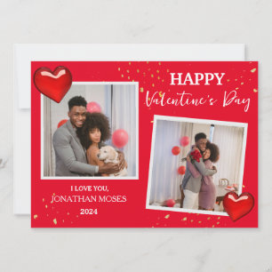 Tarjeta Festiva Día de San Valentín de amor simple elegante foto d