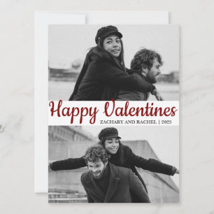 Tarjeta Festiva Día de San Valentín de amor simple elegante pareja