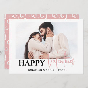 Tarjeta Festiva Día de San Valentín de amor simple elegante pareja