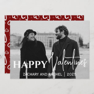 Tarjeta Festiva Día de San Valentín de amor simple elegante pareja