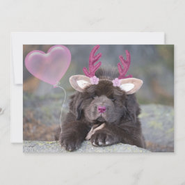 Tarjeta Festiva Día de San Valentín de cachorro de ciervo
