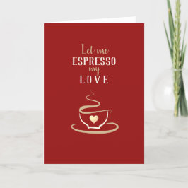 Tarjeta Festiva Día de San Valentín de café
