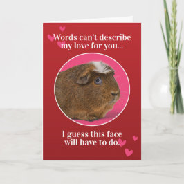 Tarjeta Festiva Día de San Valentín de cerdo guineano