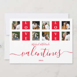 Tarjeta Festiva Día de San Valentín de Collage de fotos Personaliz