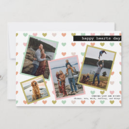 Tarjeta Festiva Día de San Valentín de Corazones Felices Colage de