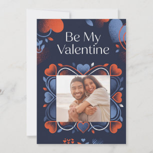 Tarjeta Festiva Día de San Valentín de Corazones Modernos con Punt