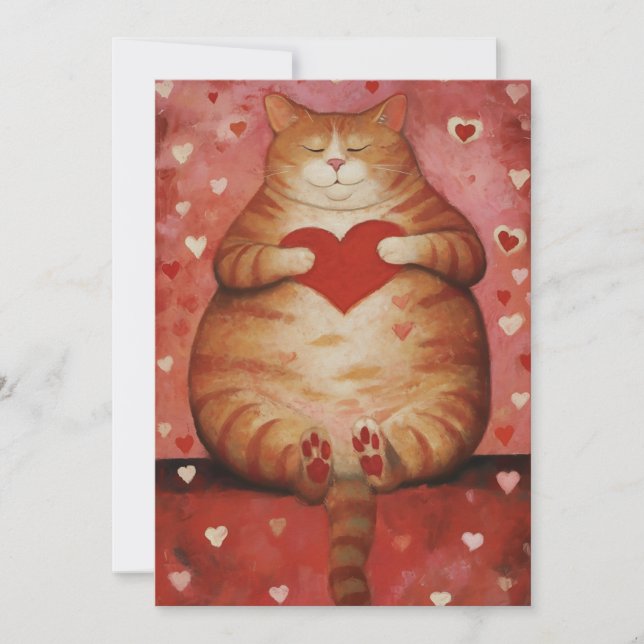 Tarjeta Festiva Día de San Valentín de corte (Anverso)