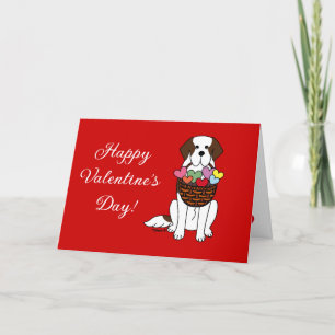 Tarjeta Festiva Día de San Valentín de dibujos animados de San Ber