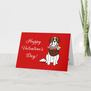 Tarjeta Festiva Día de San Valentín de dibujos animados de San Ber