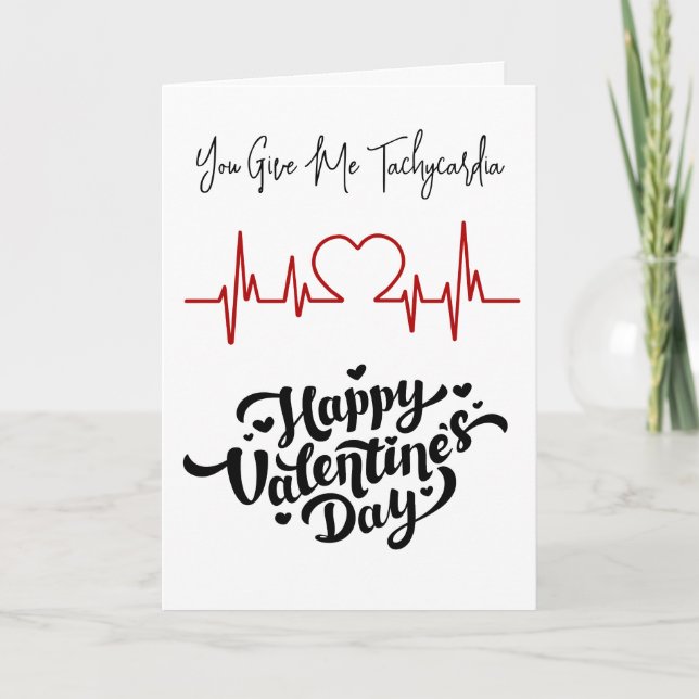 Tarjeta Festiva Día de San Valentín de enfermería de Médica médico (Anverso)