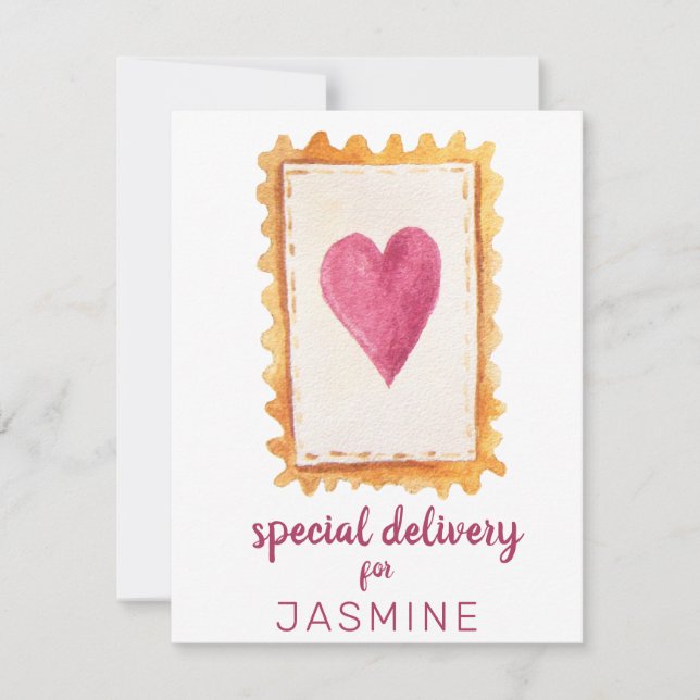 Tarjeta Festiva Día de San Valentín de entrega especial (Anverso)