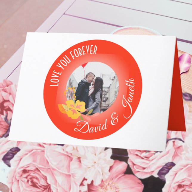 Tarjeta Festiva Día de San Valentín de fotografía de pareja de amo (Subido por el creador)