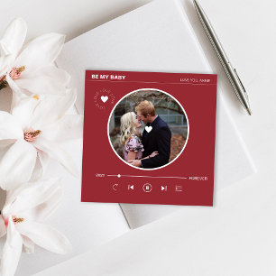 Tarjeta Festiva Día de San Valentín de fotos de amor por el corazó
