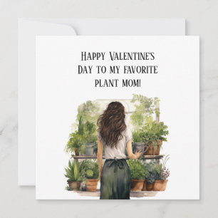 Tarjeta Festiva Día de San Valentín de la Mamá de las Plantas